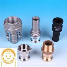 OZC Lever Coupling series (coupler dust cap type) with thread of NPT, BSPT, DIN, etc, by Ozawa & Co., Ltd. Made in Japan